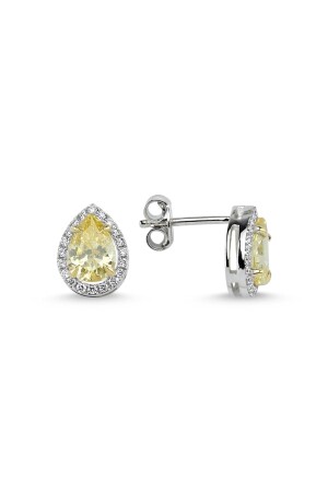 Ausgefallene Ohrringe mit Topas-Stein und Diamant - 1