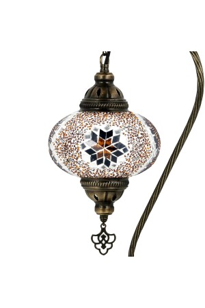 Authentische Mosaiklampe, Nachttischlampe, Nachtlicht, Abajur Ottomane, dekorative Tischlampe MH-KAHVE8N3DV - 6