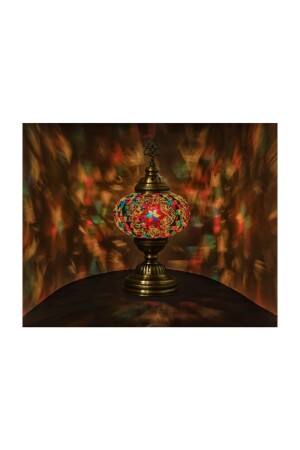 Authentische Tisch-Mosaiklampe – 3 Stück – kostenloser Versand – Glas- und Metallgerät erster Qualität TB3-18 - GiftlandCollection