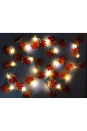 Autumn Concept Dekoratives Blatt + 3 m Tageslicht-LED-beleuchtetes Efeublatt - 4