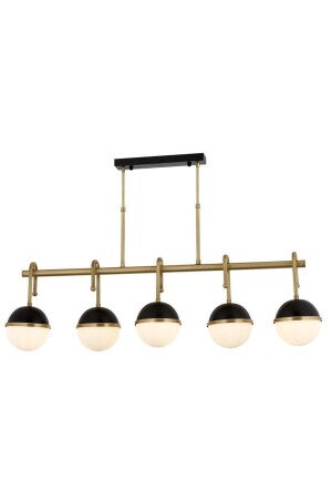 Av-60387-5ey Schwarz/getrommelte Farbe/Beschichtung Moderner Kronleuchter E27 Metallglas 100 x 15 cm AV-60387-5EY - Avonni