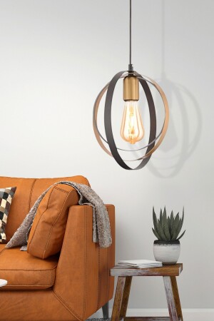 Avanos Tekli Siyah Modern Koridor Mutfak Salon Retro Avize 4098-01-BL - Apliqa