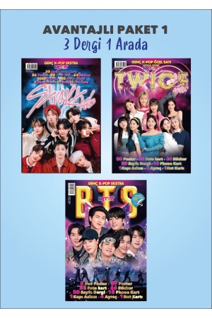 Avantajlı Paket 1 - Twice - Bts - Stray Kids Dergisi - Kstar
