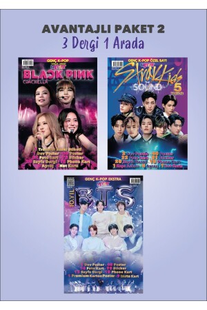 Avantajlı Paket 2 - Blackpink - Stray Kids - Bts Dergisi - 1