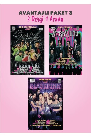 Avantajlı Paket 3 - Blackpink - Stray Kids Dergisi - Kstar