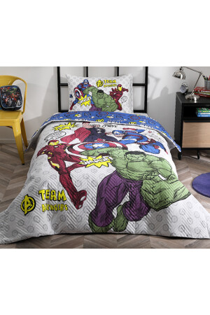 Avengers Team Single Disney lizenziertes elastisches Spannbettlaken gesteppter Kinderbettbezug PR-EVTEKSTILI-52562901327 - 2