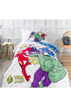 Avengers Team Single Disney lizenziertes elastisches Spannbettlaken-Kinderbettbezug-Set PR-12646808 - 5