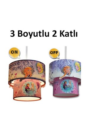 Avize 3 Boyutlu - 3D Frozen Sihirli Tavan Sarkıt Lamba 5105 - 5