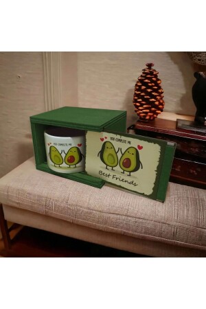 Avocado-Kissen- und Tassen-Set als Geschenk für beste Freunde - 4