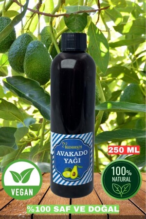 Avokado Yağı %100 Soğuk Sıkım Cam Şişe Avakado Yağı Doğal 250 ml Avocado Oil - 1