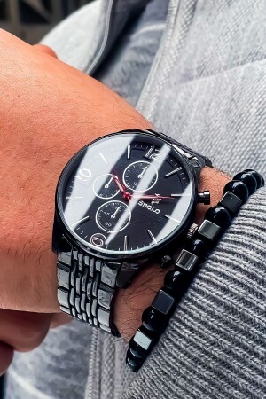 ساعه السمعة السوداء المقاومة للماء من قبل الرجال من الموسم الجديد+المسد AVVASPOLO0830 - S.POLO