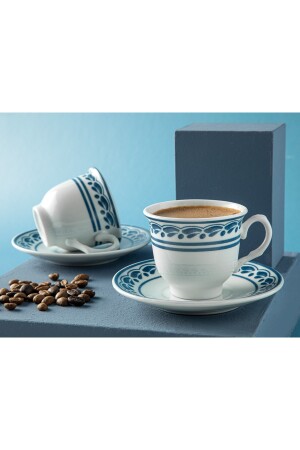 Axis Porzellan 4-teiliges Kaffeetassen-Set für 2 Personen 80 ml Dunkelblau 10035828 - 3