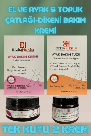 Ayak Bakım Kremi Topuk Dikenine ve Çatlaklara Özel Besleyici Bakım Kremi Ayak Tırnak Mantar 150ml - Bizimhekim