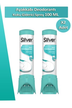 Ayakkabı Deodorantı Koku Giderici Önleyici Sprey 100ml X2 Adet SLVRDEO802 - 2