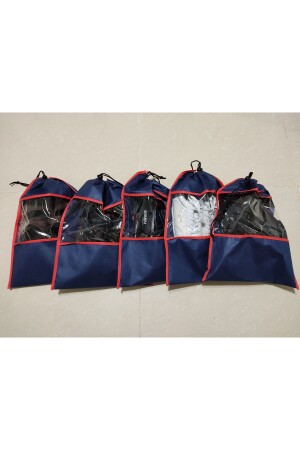 Ayakkabı torbası- Şeffaf Pencereli- saklama- koruyucu kılıf- seyahat için çamaşır torbası 5 ad. - 5