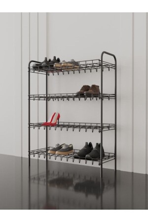 MNZ-Shoe Rack ريك الأحذية المعدنية ريك الأحذية ريك الحذاء منظمة الرف أربعة طبقات ريك الأحذية - Emkatex