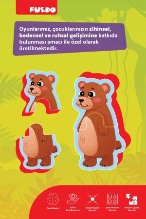 Ayakta Durabilen Bebek Puzzle - Safari - 7