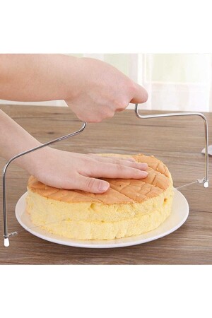 Ayarlanabilir Ayarlı Yuvarlak Ve Kare 9 Cm Ekmek Kek Pasta Pandispanya Kesme Teli kare-daire-testere - 4