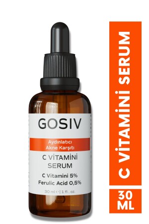 Aydınlatıcı ve Akne Eğilimli Ciltler İçin C Vitamini Serum 30 ML (C Vitamini 5% - Ferulic Acid 0,5%) TYC00843557386 - 1