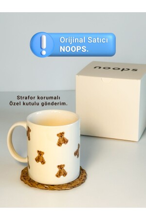 Ayıcık Teddy Bear Baskılı Özel Kutulu Kupa Bardak Seramik Kahve Mug - 2