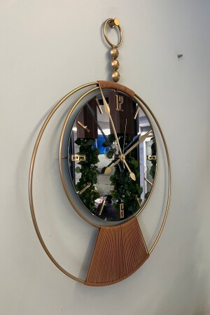 Aynalı Sayra Saat - Modern Dekoratif Ledli(Pilli) Duvar Saati - 3