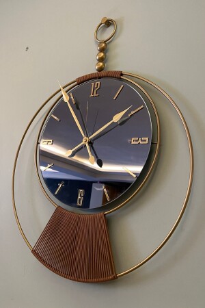 Aynalı Sayra Saat - Modern Dekoratif Ledli(Pilli) Duvar Saati - 5