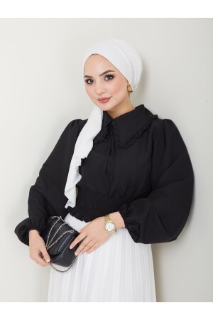 Ayrobin Hijab-Bluse mit Babykragen für Damen - 1