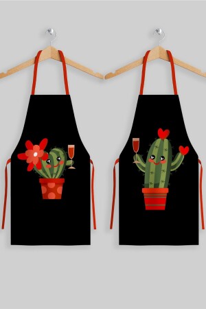 Ays Home 2'li Kaktüs Desen Mutfak Önlüğü Seti AYSO330 - AYSHOME