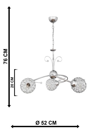 Aysan 3. Kronleuchter Chrom BEG1255BEG03 - 5