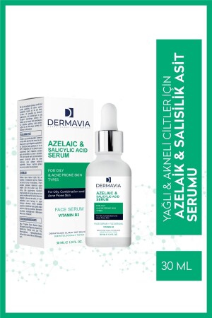 Azelaic & Salicylic Acid Serum Gesichtsserum für fettige, zu Akne neigende Hauttypen 30 ml Dermavia4 - 2