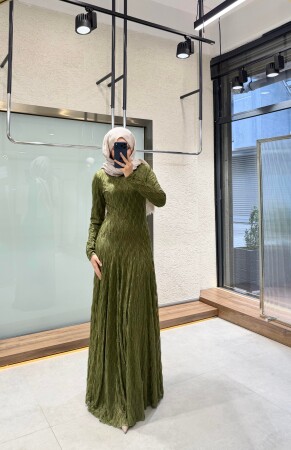 Azura Parlak Şık Elbise - Yeşil - Nuuwears