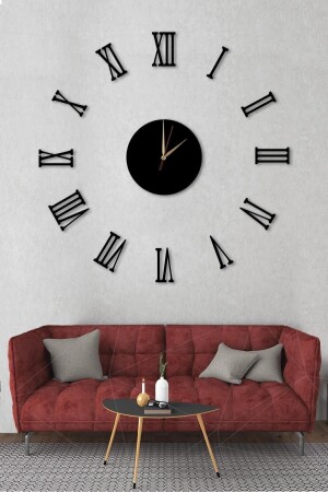 ساعة جدارية من الخشب الكبيرة رقم روماني خشبي B. واحد 102 - NT Handmade