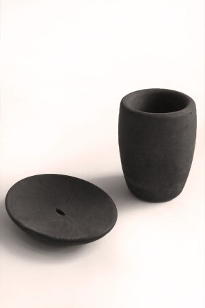 مجموعة من أطباق فرشاة الأسنان من النيزكريت ومحفظة الأطباق الصابونية - نوفا إيبوني مات BA3001000EMT - Ghogol Home