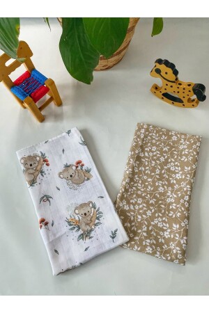 Baby 2-teilig 80x90 Koala Muster Musselindecke 100% Baumwolle Baby Musselin Kinder Musselindecke Hmuslin01 - 5