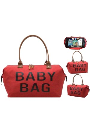 Baby Bag Kırmızı Anne Bebek Bakım Ve Mommy Kadın Çantası AYB-DBUKGGBB - 1