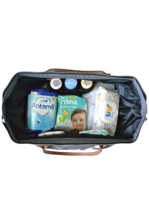 Baby Bag Tasarım 2 Li Set Gri Anne Bebek Bakım Ve Kadın Çantası - 9