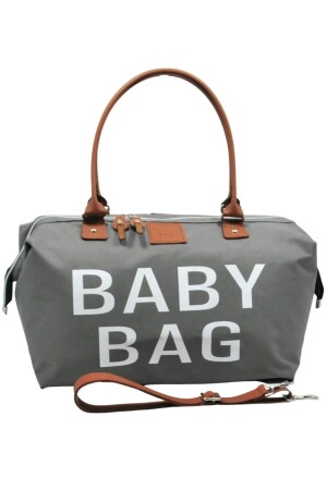 Baby Bag Tasarım 3 Lü Set Gri Anne Bebek Bakım Ve Kadın Çantası - 4