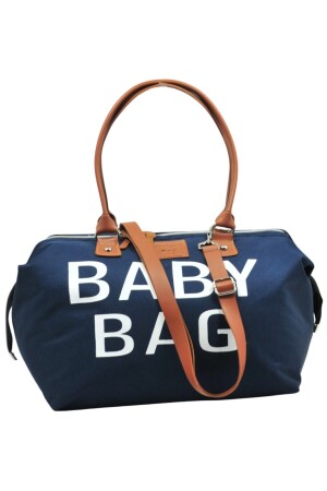 Baby Bag Tasarım 3 Lü Set Lacivert Anne Bebek Bakım Ve Kadın Çantası - 4