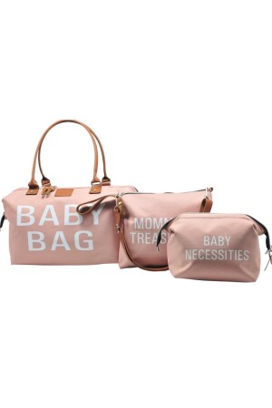 Baby Bag Tasarım 3 Lü Set Pudra Anne Bebek Bakım Ve Kadın Çantası AYB-BB3C - 2