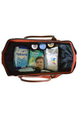 Baby Bag Tasarım Kiremit Anne Bebek Bakım Ve Kadın Çantası - 7