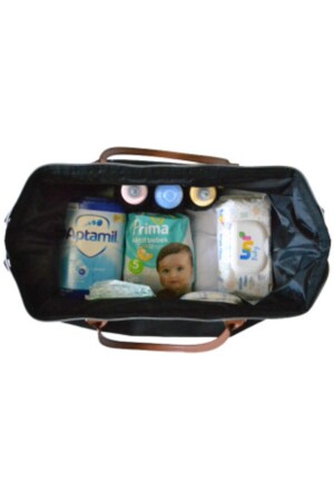 Baby Bag Tasarım Siyah Anne Bebek Bakım Ve Kadın Çantası - 6