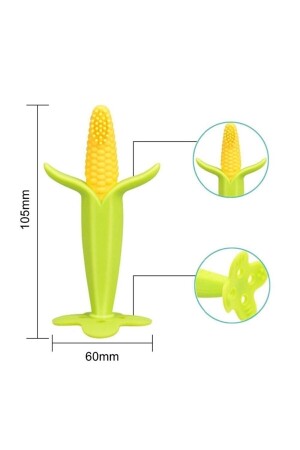 Baby-Beißring mit Fuß aus Mais. Zahnbürsten-Beißring - 6
