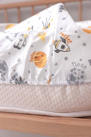 Baby-Bettbezug-Set „Astronaut“ aus 100 % Baumwolle – Anthrazit - 6