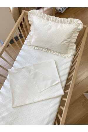 Baby-Bettbezug-Set aus 100 % Baumwolle, Öko-Tex-zertifiziert, gepunkteter Baby-Bettbezug - 3