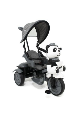 Baby Hope 127 Little Panda Ebeveyn Kontrollü Tenteli Müzikli Tricycle Üç Teker Bisiklet Gri AILEBBH127YSBYZ - 2