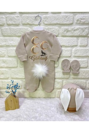 Baby-Jungen-Hasen-Overall-Set, individuell gestaltetes Krankenhaus-Entlassungsset mit Namen, Geschenkset 5756565656564 - 4