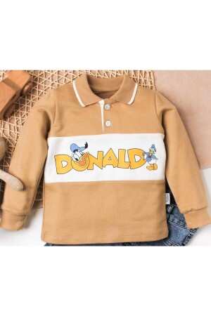 Baby-Jungen-Hemd, kurzärmelig, Hose, Doppelset, Donald-Druck, Ente, 100 % Baumwolle, 35050 - 3