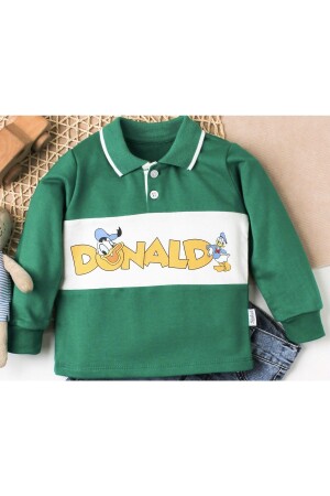 Baby-Jungen-Hemd, kurzärmelig, Hose, Doppelset, Donald-Druck, Ente, 100 % Baumwolle, 35050 - 3