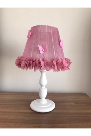 Baby Kinderzimmer Lampenschirm Dusty Rose Flower Butterfly getrockneter RosenlampenschirmSchmetterling - 1