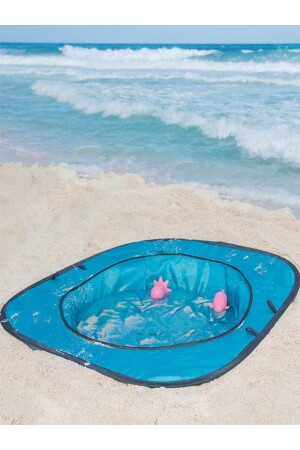 Baby-Pool zum Aufziehen, Baby-Aktivität, blauer Strandpool, Strandspielzeug, faltbarer Wasserpool, Baby-Strandpool, Pop-up - 1